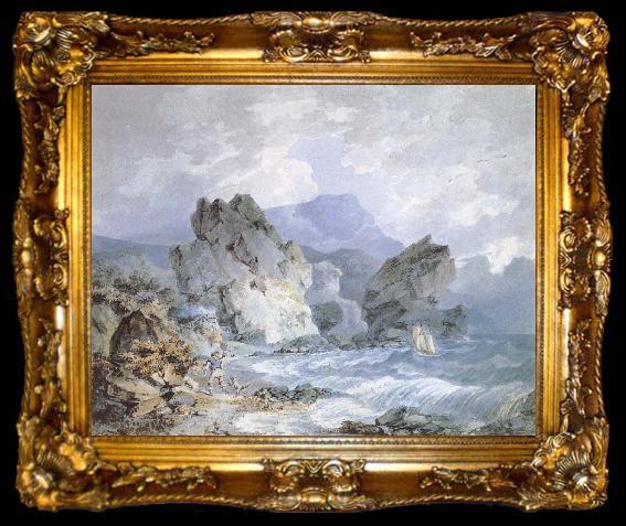framed  Joseph Mallord William Turner Landscape of Seashore, ta009-2